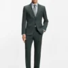 Gemusterte Slim-Fit-Jacke aus Stretchwolle
