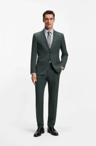 Gemusterte Slim-Fit-Jacke aus Stretchwolle