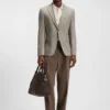 Gemusterte Slim-Fit-Jacke aus Wolle und Kaschmir