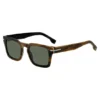 Gemusterte Sonnenbrille aus Acetat mit silberfarbenen Metallteilen