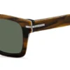 Gemusterte Sonnenbrille aus Acetat mit silberfarbenen Metallteilen