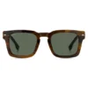 Gemusterte Sonnenbrille aus Acetat mit silberfarbenen Metallteilen