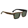 Gemusterte Sonnenbrille aus Acetat mit silberfarbenen Metallteilen