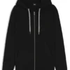 Gemusterter Kapuzenpullover mit Reißverschluss und Kordelzug aus Baumwollmischung