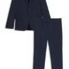 Gemusterter Slim-Fit-Anzug aus Stretchwolle