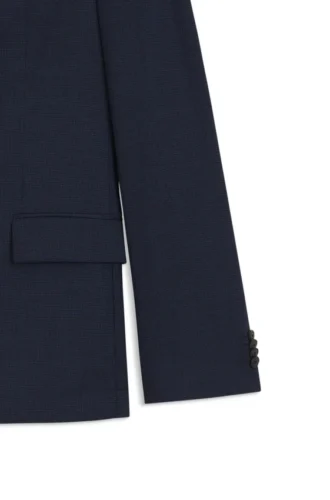 Gemusterter Slim-Fit-Anzug aus Stretchwolle