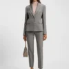 Gemusterter Slim-Fit-Blazer aus einer Wollmischung