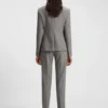 Gemusterter Slim-Fit-Blazer aus einer Wollmischung