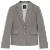 Gemusterter Slim-Fit-Blazer aus einer Wollmischung