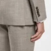 Gemusterter zweiteiliger Slim-Fit-Anzug aus einer Woll-Seiden-Mischung