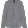 Gemustertes Slim-Fit-Hemd aus Flex-Weave-Stoff Gemustertes Slim-Fit-Hemd aus Flex-Weave-Stoff