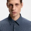 Gemustertes Slim-Fit-Hemd aus Performance-Stretch-Jersey