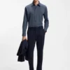 Gemustertes Slim-Fit-Hemd aus Performance-Stretch-Jersey