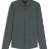Gemustertes Slim-Fit-Hemd aus Performance-Stretch-Jersey