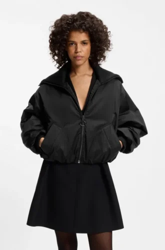 Gepolsterte Bomberjacke aus Satin