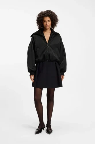 Gepolsterte Bomberjacke aus Satin
