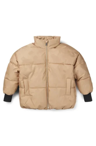 Gepolsterte Kinderjacke mit durchgehenden Monogrammen