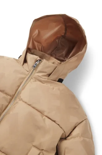 Gepolsterte Kinderjacke mit durchgehenden Monogrammen