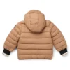 Gepolsterte Kinderjacke mit Logo-Applikation in Gummioptik