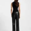 Gerade geschnittene Hose aus Kunstleder