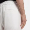 Gerade geschnittene Hose mit Kordelzug aus einer Leinenmischung