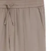 Gerade geschnittene Hose mit Kordelzug aus einer Leinenmischung