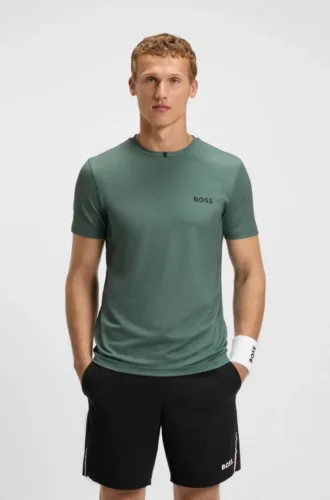 Geruchsneutrales Slim-Fit-T-Shirt aus Stretch-Piqué