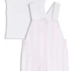 Geschenkset aus Baumwoll-Latzhose und T-Shirt für Babys