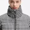 Gesteppte Jacke mit Hahnentrittmuster