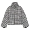 Gesteppte Jacke mit Hahnentrittmuster