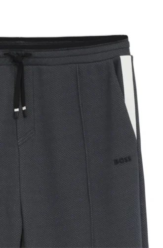 Gesteppte Jacquard-Trainingshose in lockerer Passform