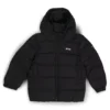 Gesteppte Kinderjacke mit Kapuze und Logo-Details