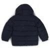 Gesteppte Kinderjacke mit Kapuze und Logo-Details