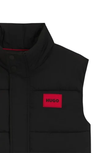 Gesteppte Weste für Kinder mit rotem Logo-Aufnäher