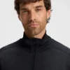 Gestepptes Jacquard-Sweatshirt mit Reißverschluss in Regular-Fit