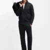 Gestepptes Jacquard-Sweatshirt mit Reißverschluss in Regular-Fit