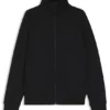 Gestepptes Jacquard-Sweatshirt mit Reißverschluss in Regular-Fit