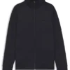 Gestepptes Jacquard-Sweatshirt mit Reißverschluss in Regular-Fit