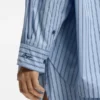 Gestreifte Bluse in Oversize-Passform aus Baumwollpopeline