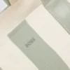 Gestreifte Tasche aus Canvas mit zwei Henkeln