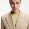 Gestreifter Blazer in Regular-Fit aus einer Baumwollmischung