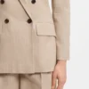 Gestreifter Blazer in Regular-Fit aus einer Baumwollmischung