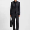 Gestreifter Slim-Fit-Blazer aus Schurwolle