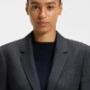 Gestreifter Slim-Fit-Blazer aus Schurwolle