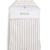 Gestreiftes Babynest aus Baumwolle mit gesticktem Logo Gestreiftes Babynest aus Baumwolle mit gesticktem Logo