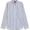 Gestreiftes Oversize-Hemd aus Baumwollpopeline Gestreiftes Oversize-Hemd aus Baumwollpopeline