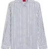 Gestreiftes Oversize-Hemd aus Baumwollpopeline Gestreiftes Oversize-Hemd aus Baumwollpopeline