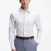 Gestreiftes Slim-Fit-Hemd aus italienischer Baumwolle Gestreiftes Slim-Fit-Hemd aus italienischer Baumwolle