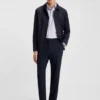 Gestreiftes Slim-Fit-Hemd aus Performance-Stretch-Material Gestreiftes Slim-Fit-Hemd aus Performance-Stretch-Material