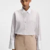 Gestreite Bluse aus Baumwollpopeline